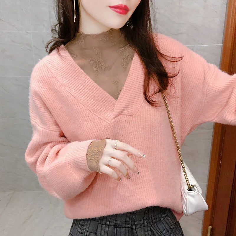 Trendora™ Haut Transparent Dentelle – Blanc, Coffee & Noir