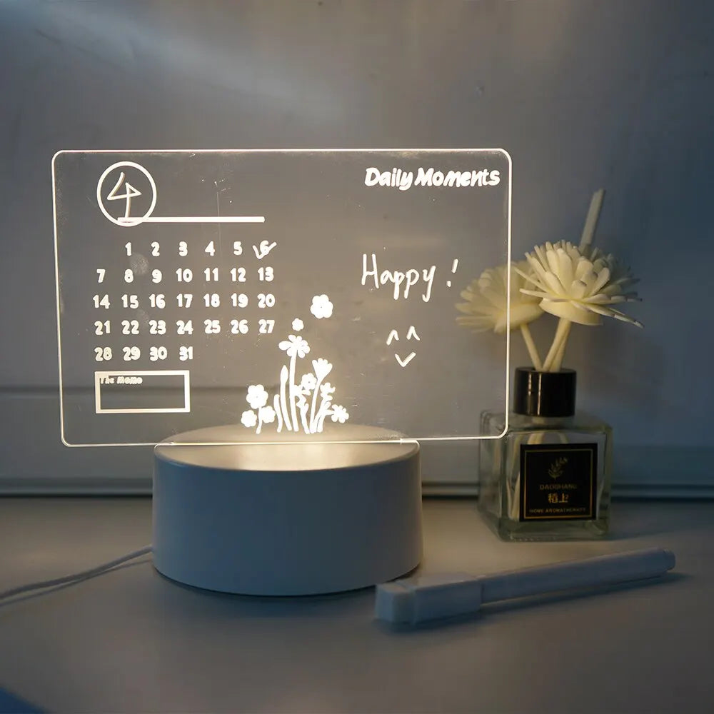 Tableau LED USB – Lampe de nuit écrivable personnalisable