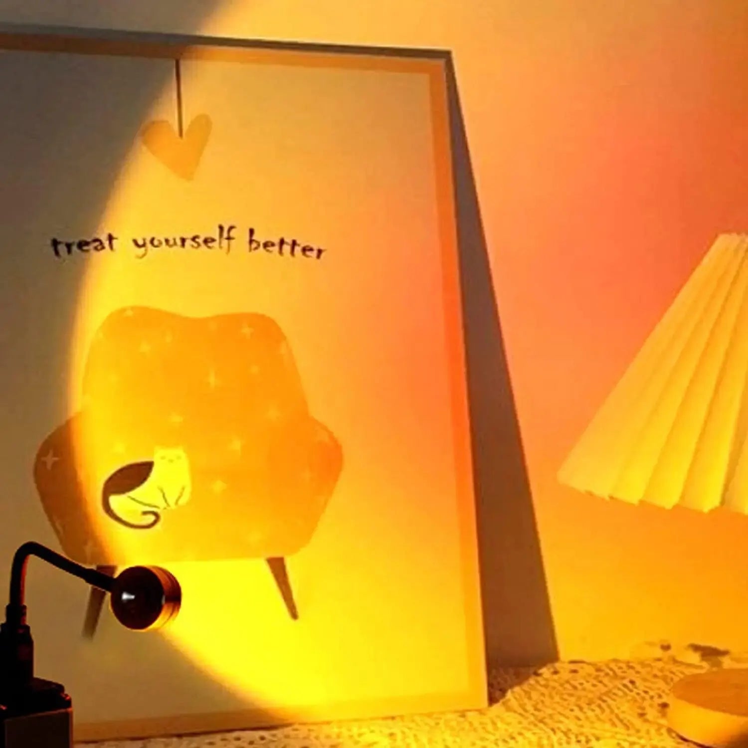 Lampe Projecteur LED Soleil – Ambiance Coucher de Soleil