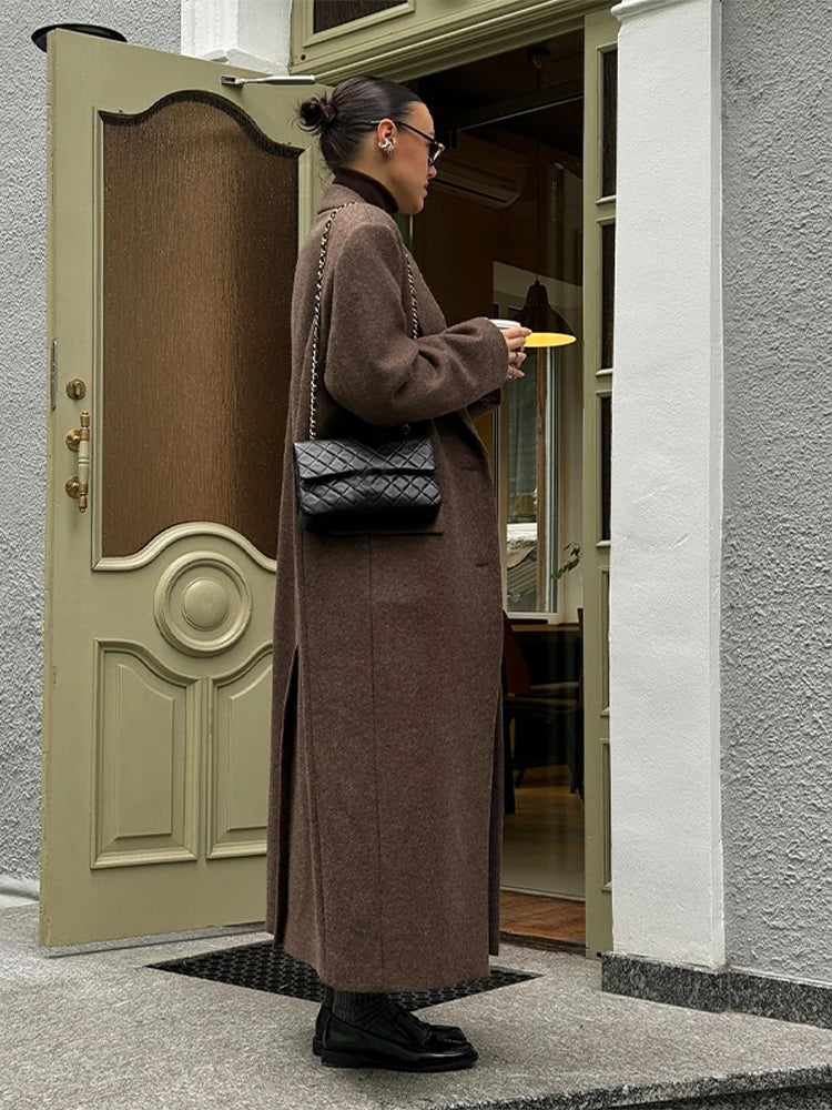 Manteau Élégance d’Hiver™ – Coupe Longue & Épaules Structurées