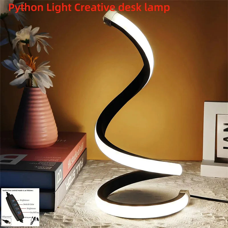 Lampe LED Spirale Moderne – Design Contemporain