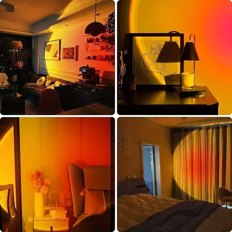 Lampe Projecteur LED Soleil – Ambiance Coucher de Soleil