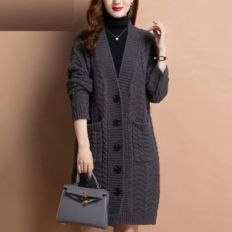 Trendora™ Gilet Long Tricoté Élégance Douceur